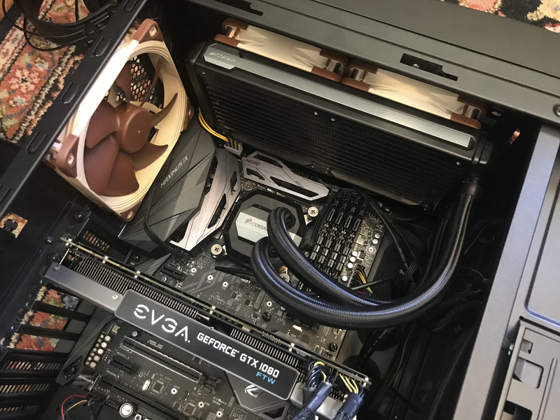 Gotta admit, the AIO liquid cooler looks a lot more futuristic than the air cooler.